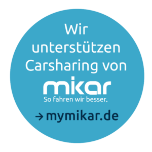 Wir unterstützen Carsharing von Mikar. Link auf die Mikar-Webseite.