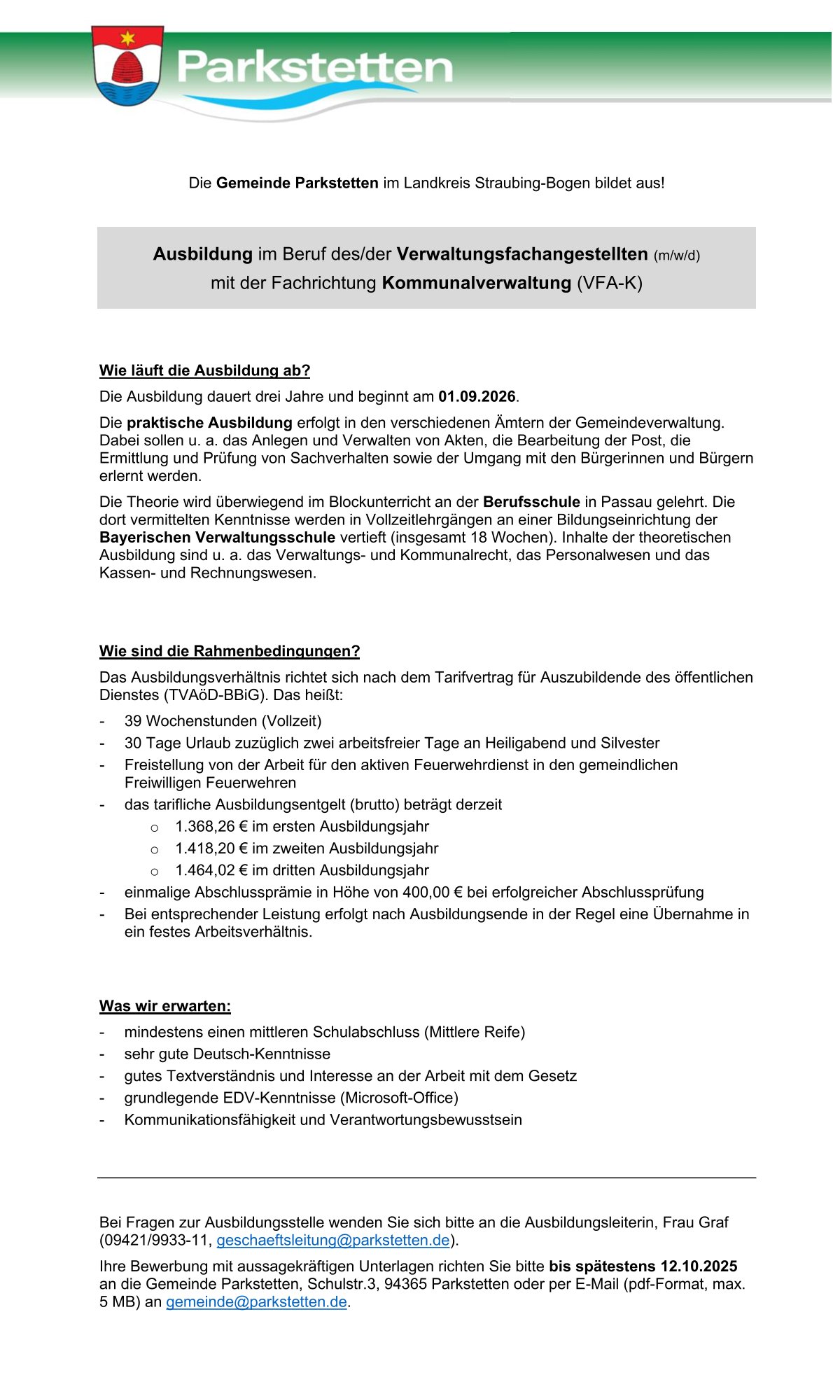 Stellenanzeige im Bildformat jpg